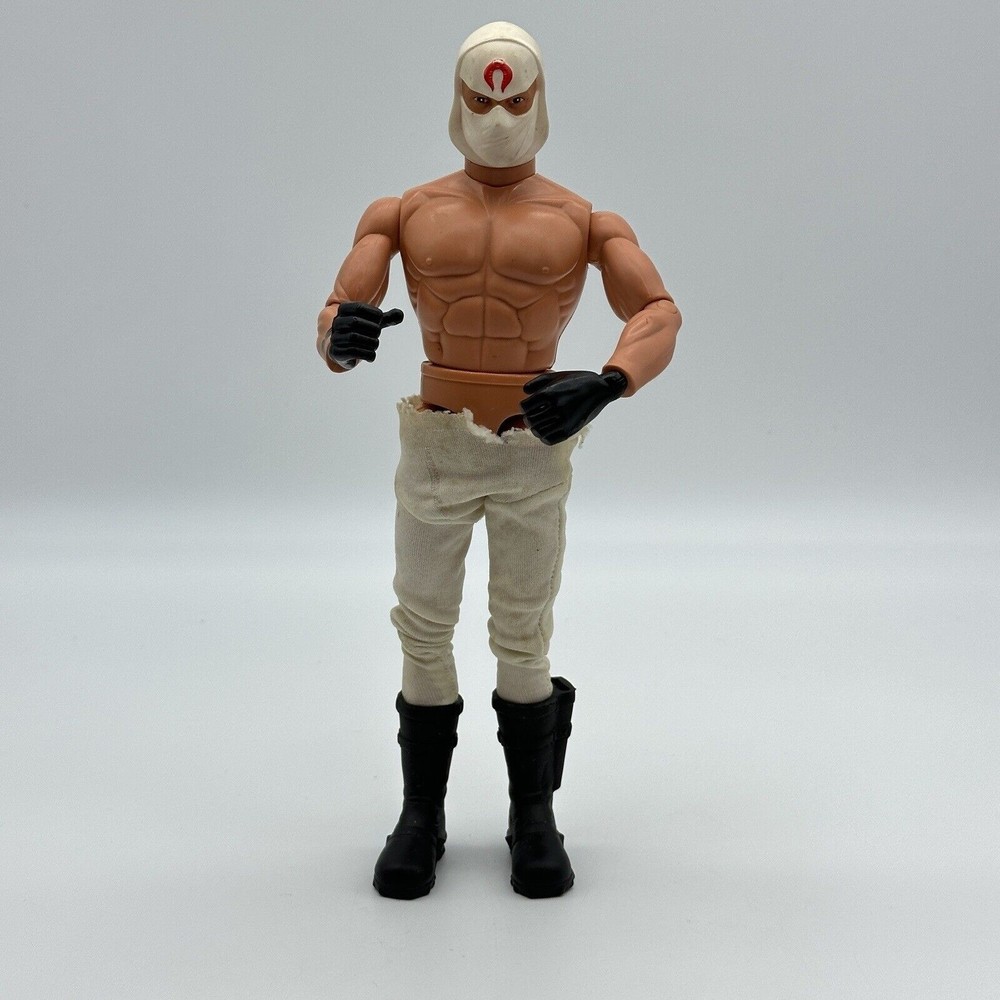 1996 GI Joe Cobra 12" White Ninja Storm Shadow Articulated Arms Legs Neck Waist